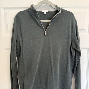 Peter Millar Charcoal Zip-Up Sweater